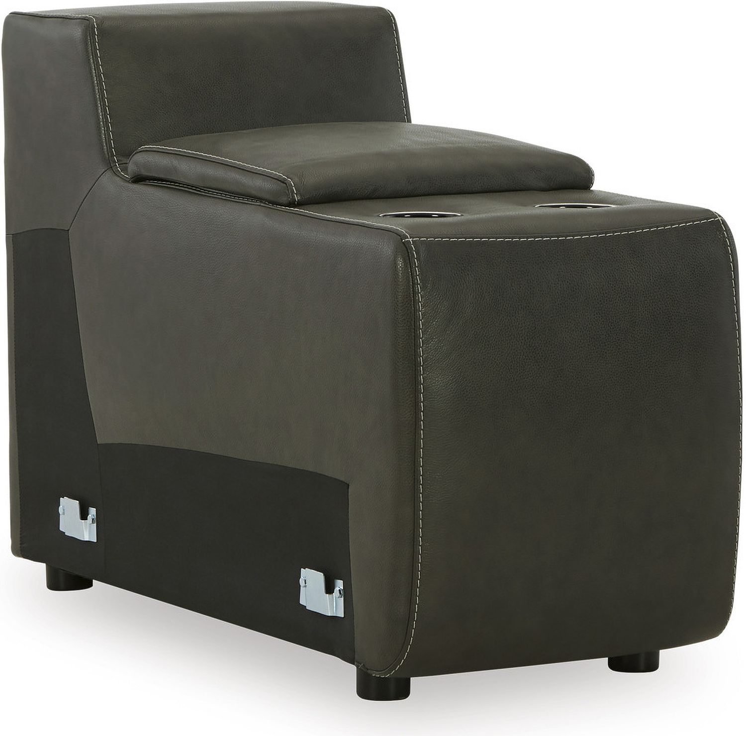 Center Line 7-Piece Power Reclining Sectional with Adjustable Headrest In Dark Gray U63404S7