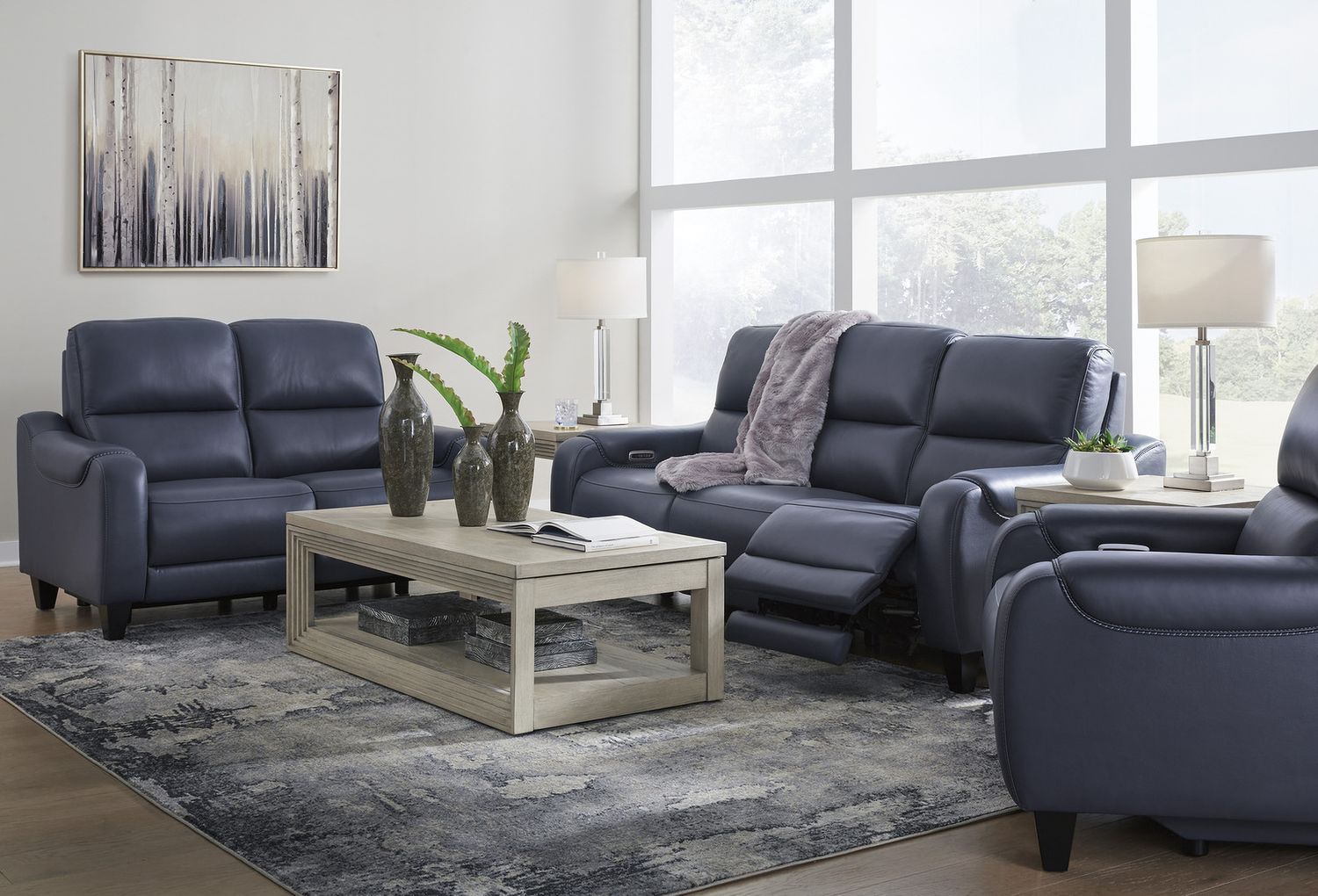 Mercomatic Power Reclining Sofa In Ocean U7531115