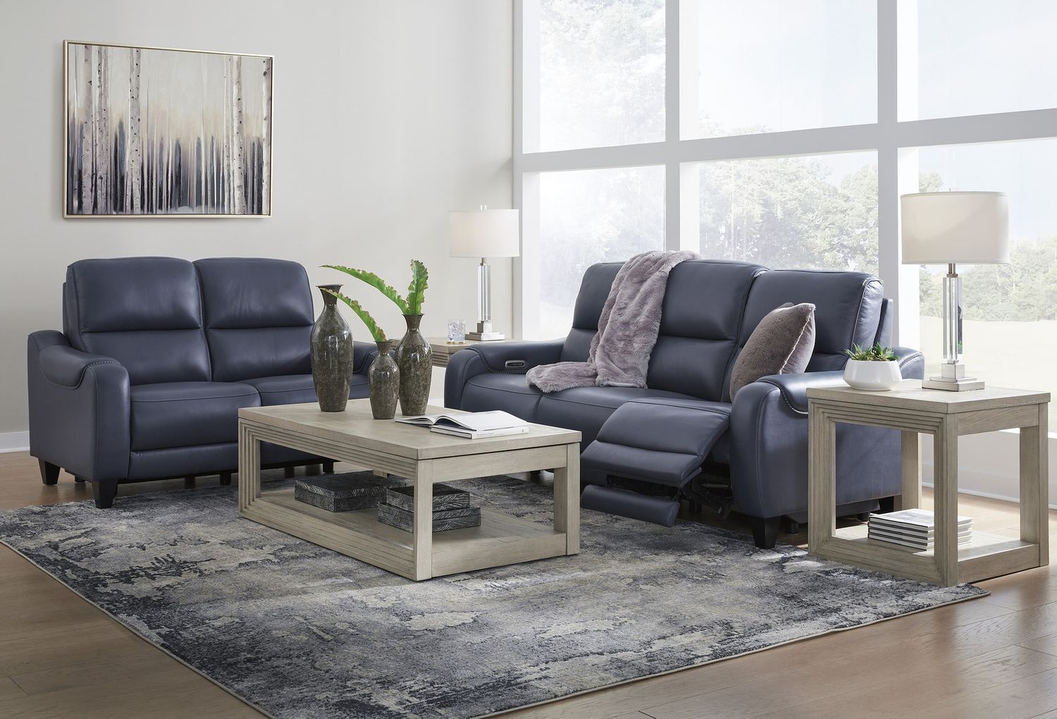 Mercomatic Power Reclining Sofa In Ocean U7531115