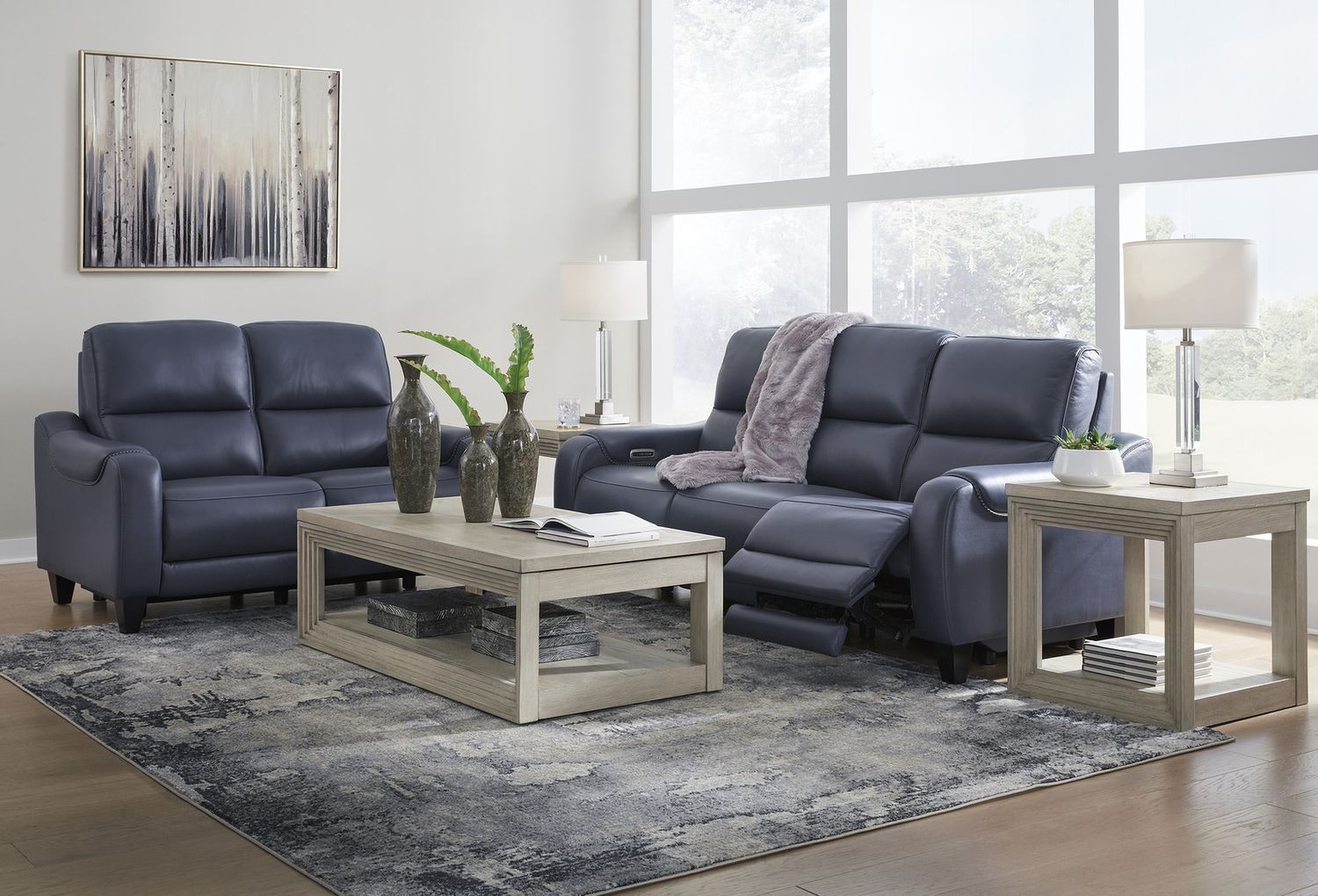 Mercomatic Power Reclining Sofa In Ocean U7531115