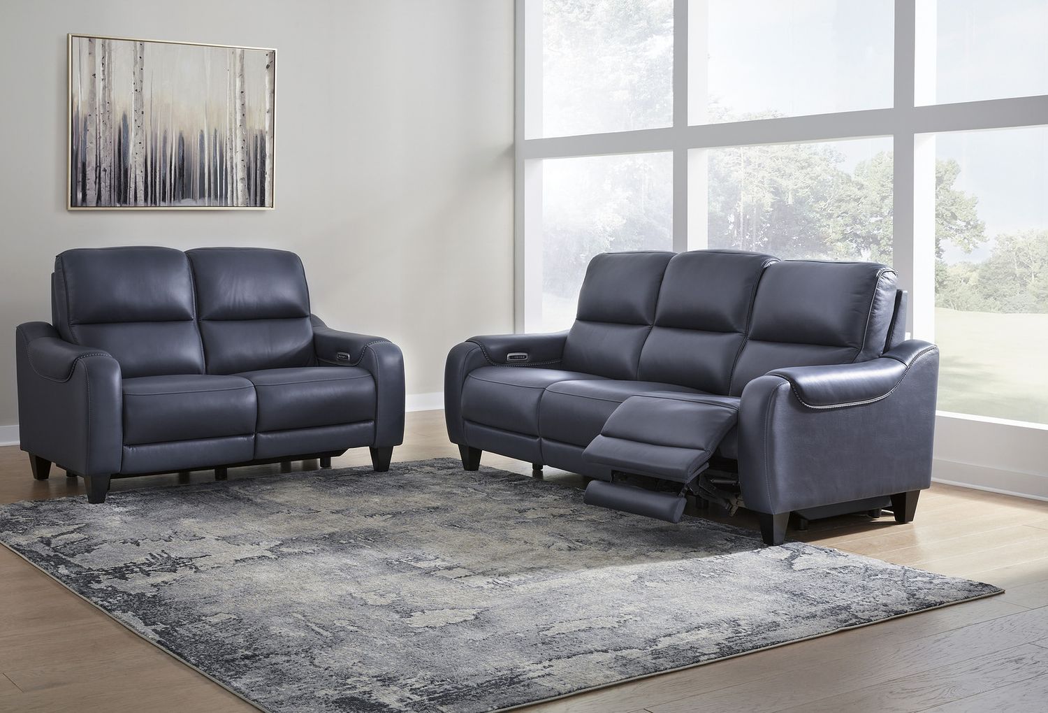 Mercomatic Power Reclining Sofa In Ocean U7531115