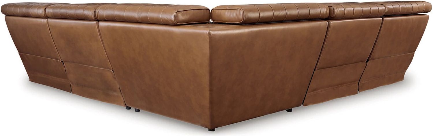 Temmpton 5-Piece Power Reclining Sectional In Chocolate U92708S4
