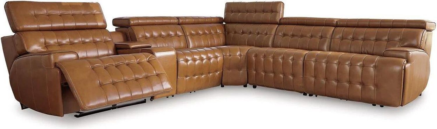 Temmpton 6-Piece Power Reclining Sectional In Chocolate U92708S5