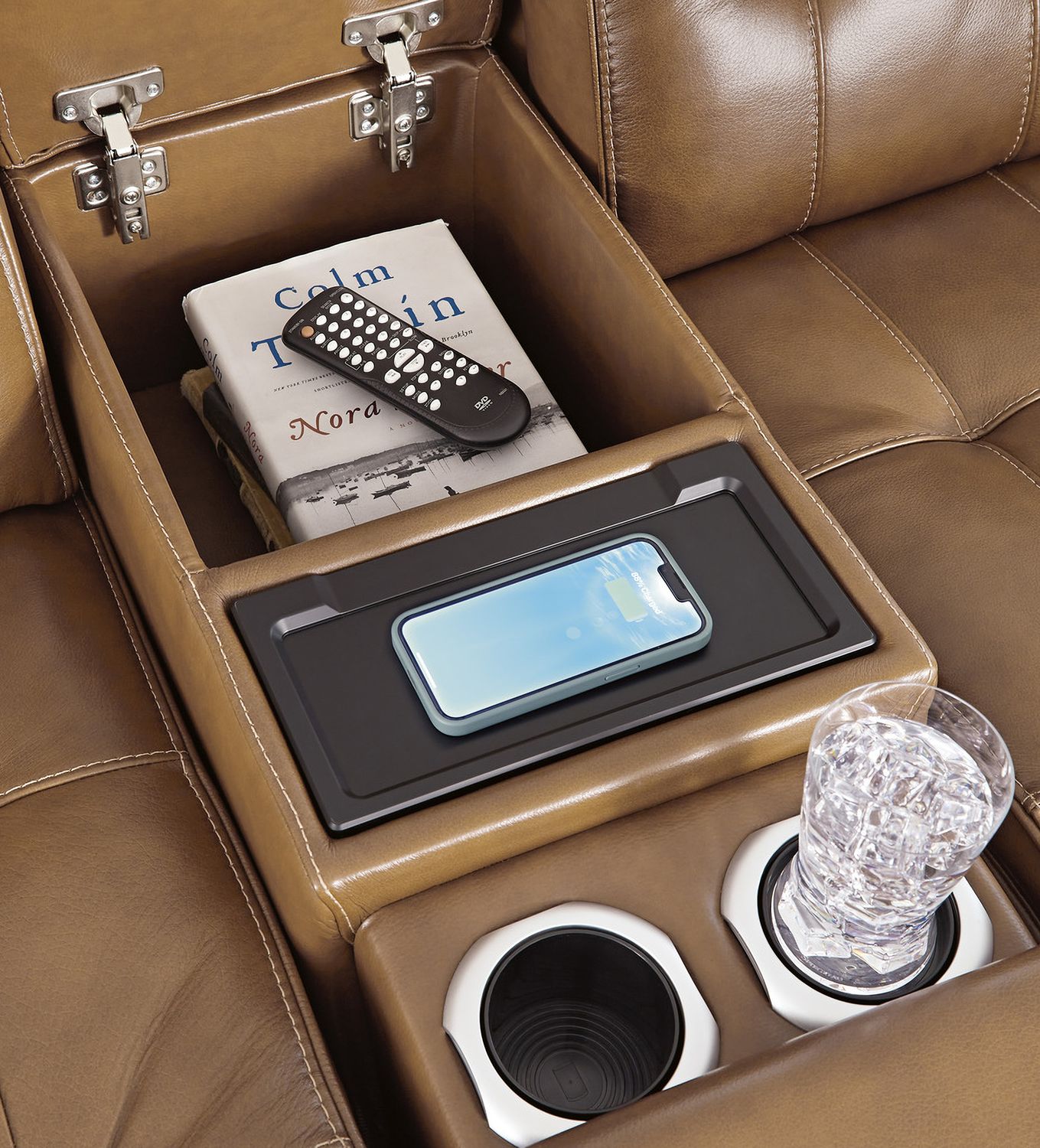 Temmpton 6-Piece Power Reclining Sectional In Chocolate U92708S5