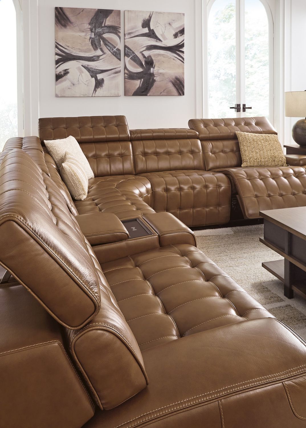 Temmpton 6-Piece Power Reclining Sectional In Chocolate U92708S5