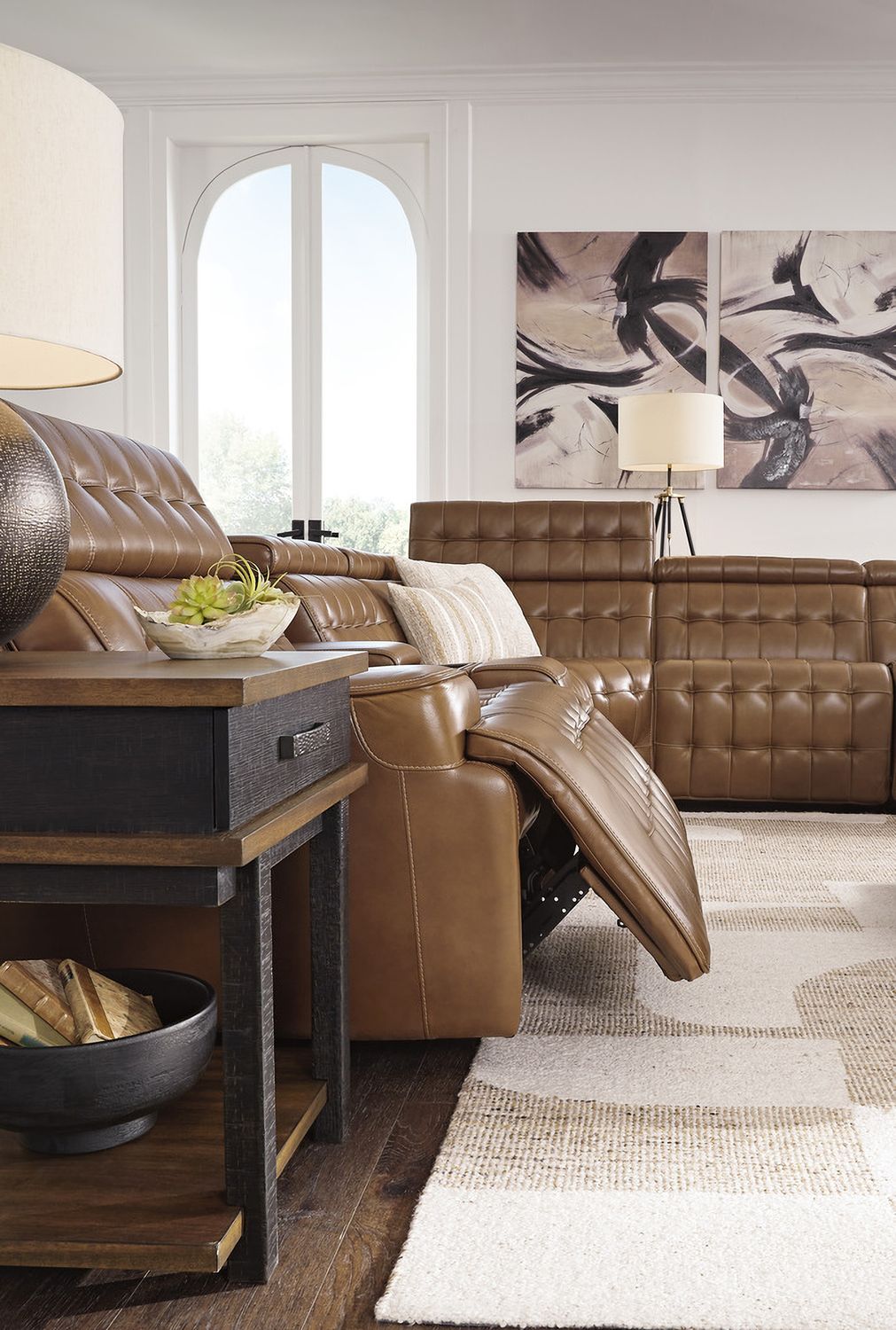 Temmpton 6-Piece Power Reclining Sectional In Chocolate U92708S5