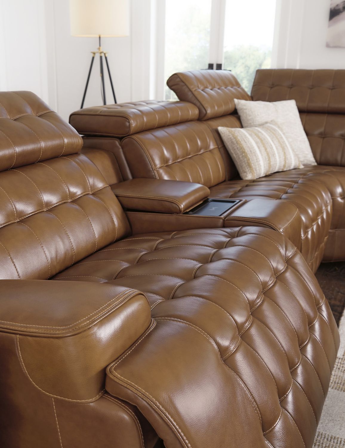 Temmpton 6-Piece Power Reclining Sectional In Chocolate U92708S5