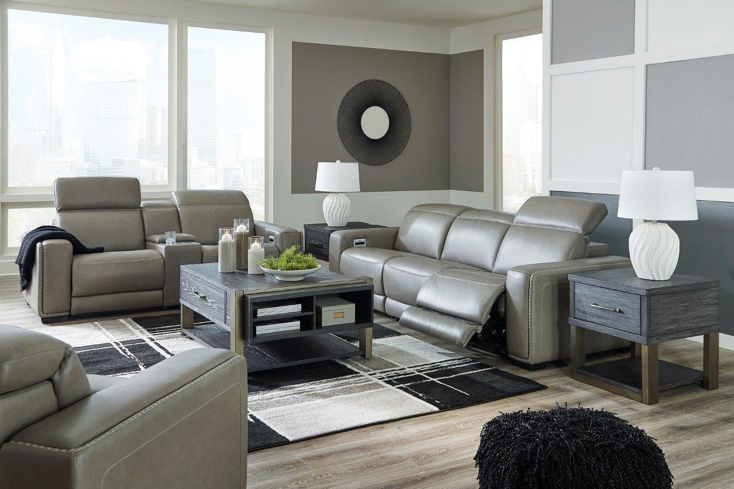 Correze Console With Storage In Gray U9420257