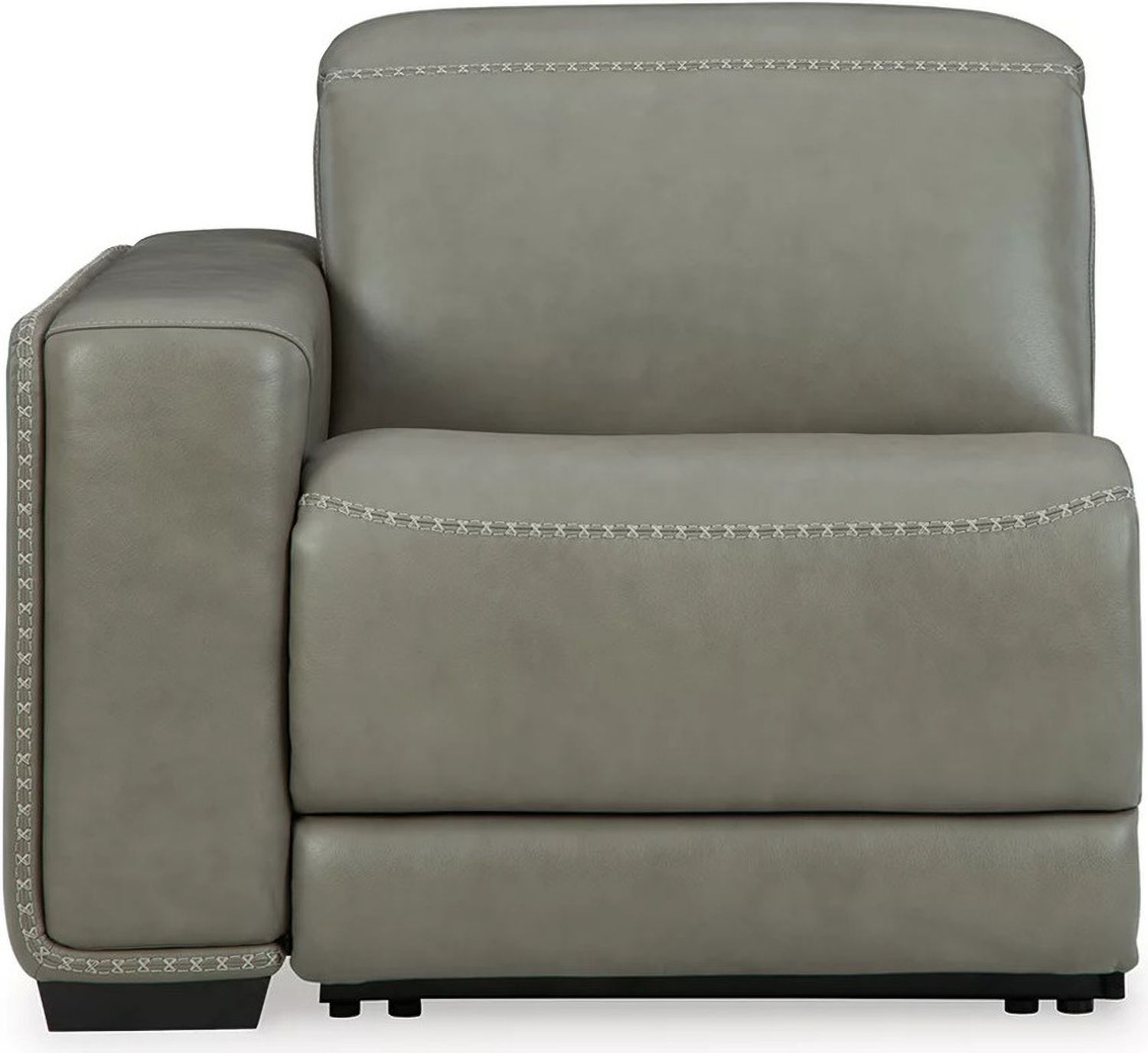Correze Leather Power Reclining Loveseat In Gray U94202S10