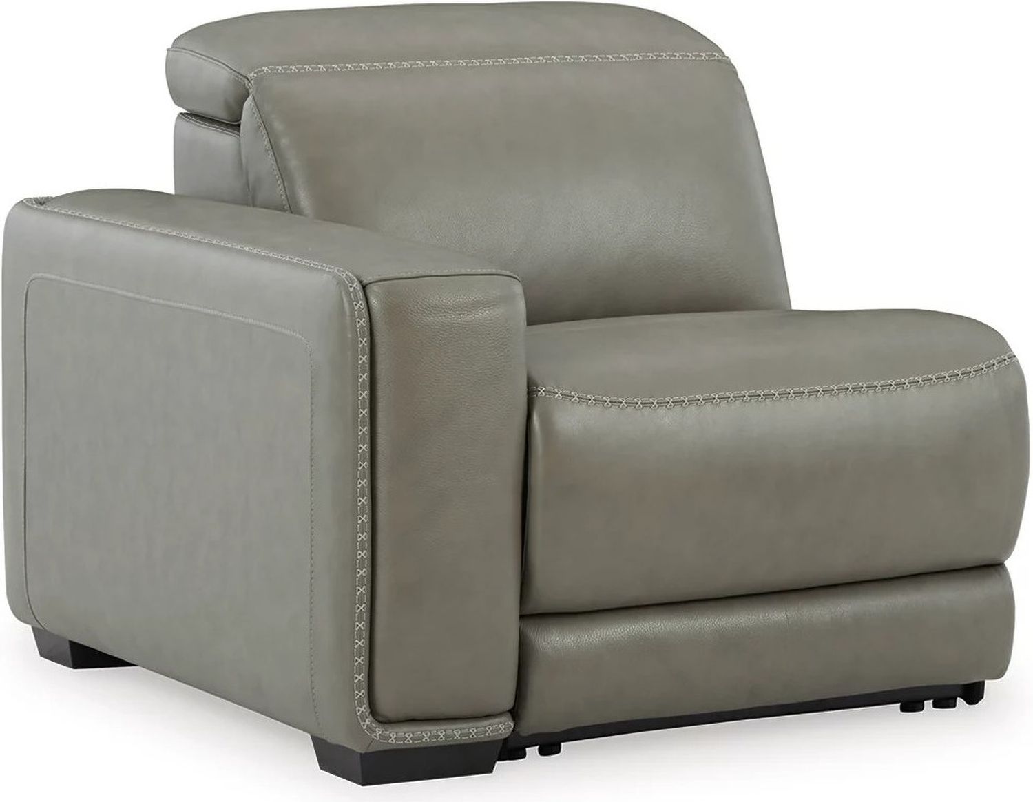 Correze Power Reclining Leather Sofa In Gray U94202S2