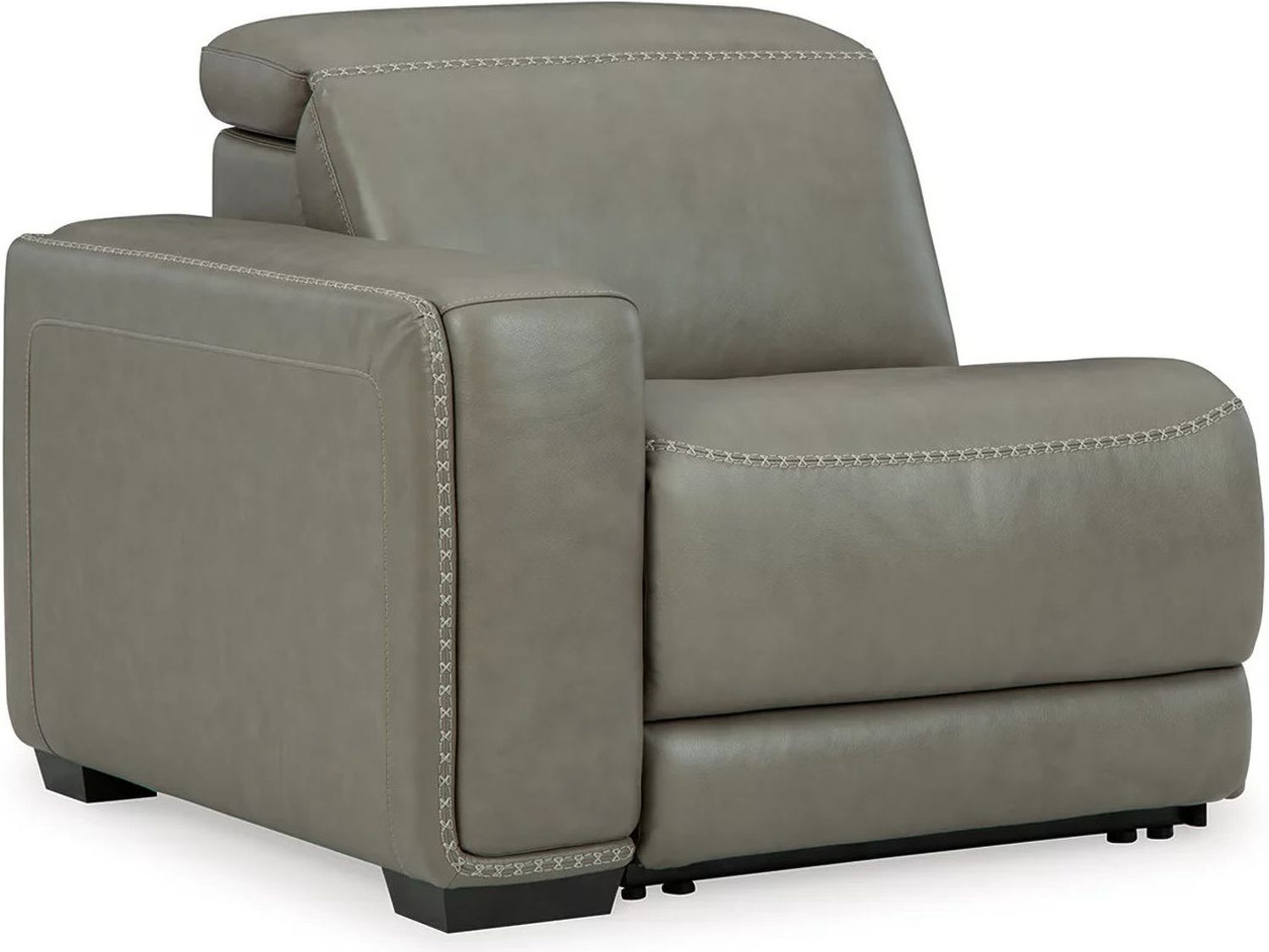Correze Power Reclining Leather Sofa In Gray U94202S2