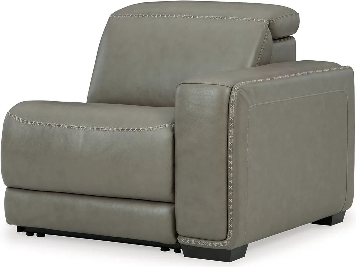 Correze Power Reclining Leather Sofa In Gray U94202S2
