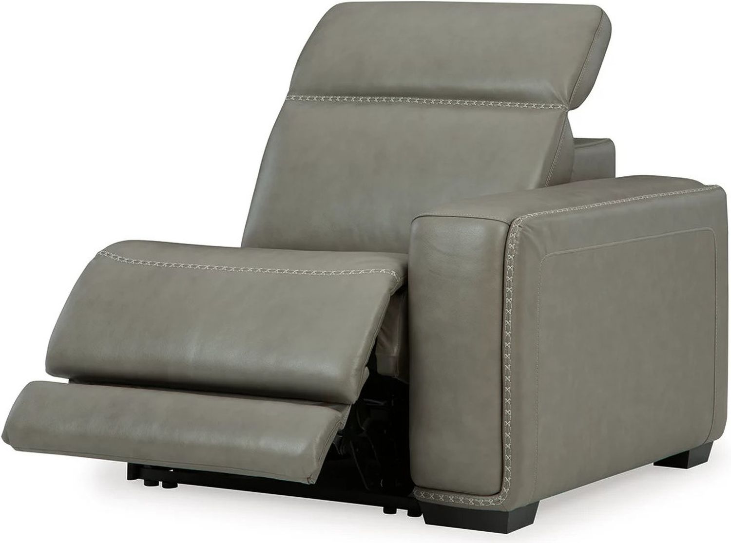 Correze Power Reclining Leather Sofa In Gray U94202S2