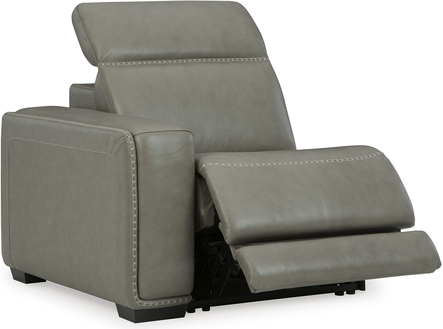 Correze Power Reclining Leather Sofa In Gray U94202S2