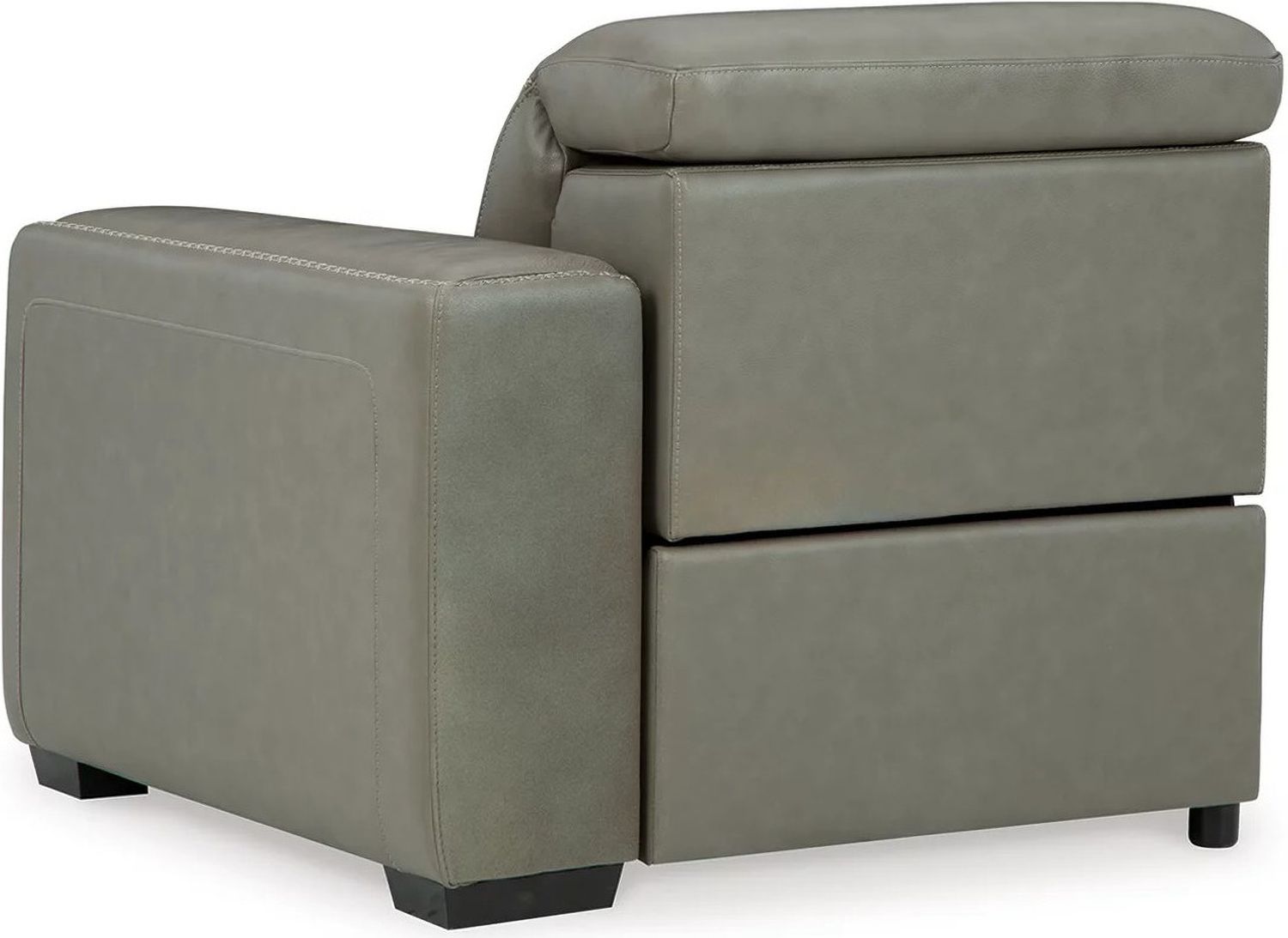 Correze Leather Power Reclining Console Loveseat In Gray U94202S3
