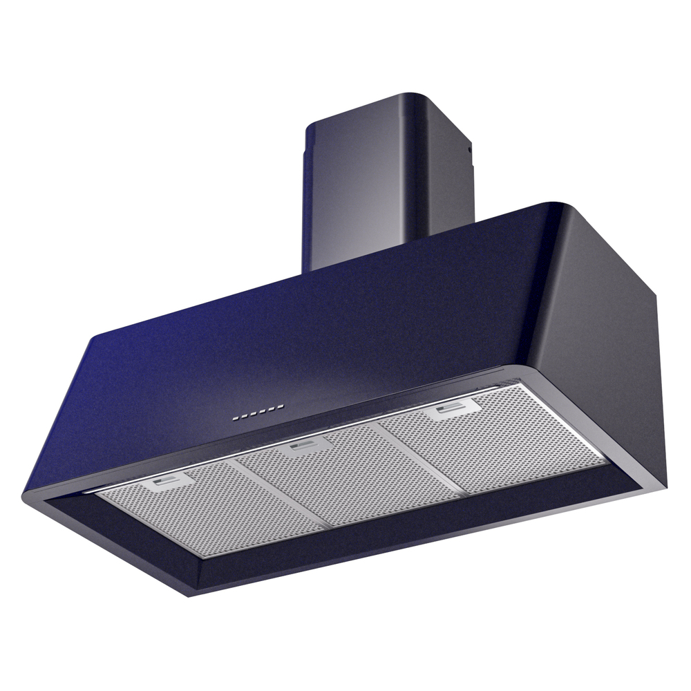 Nostalgie II 36 inch Wall Mount Range Hood with 600 CFM, 3 Speed + Intensive, Front LED Light Bar UAG36MB