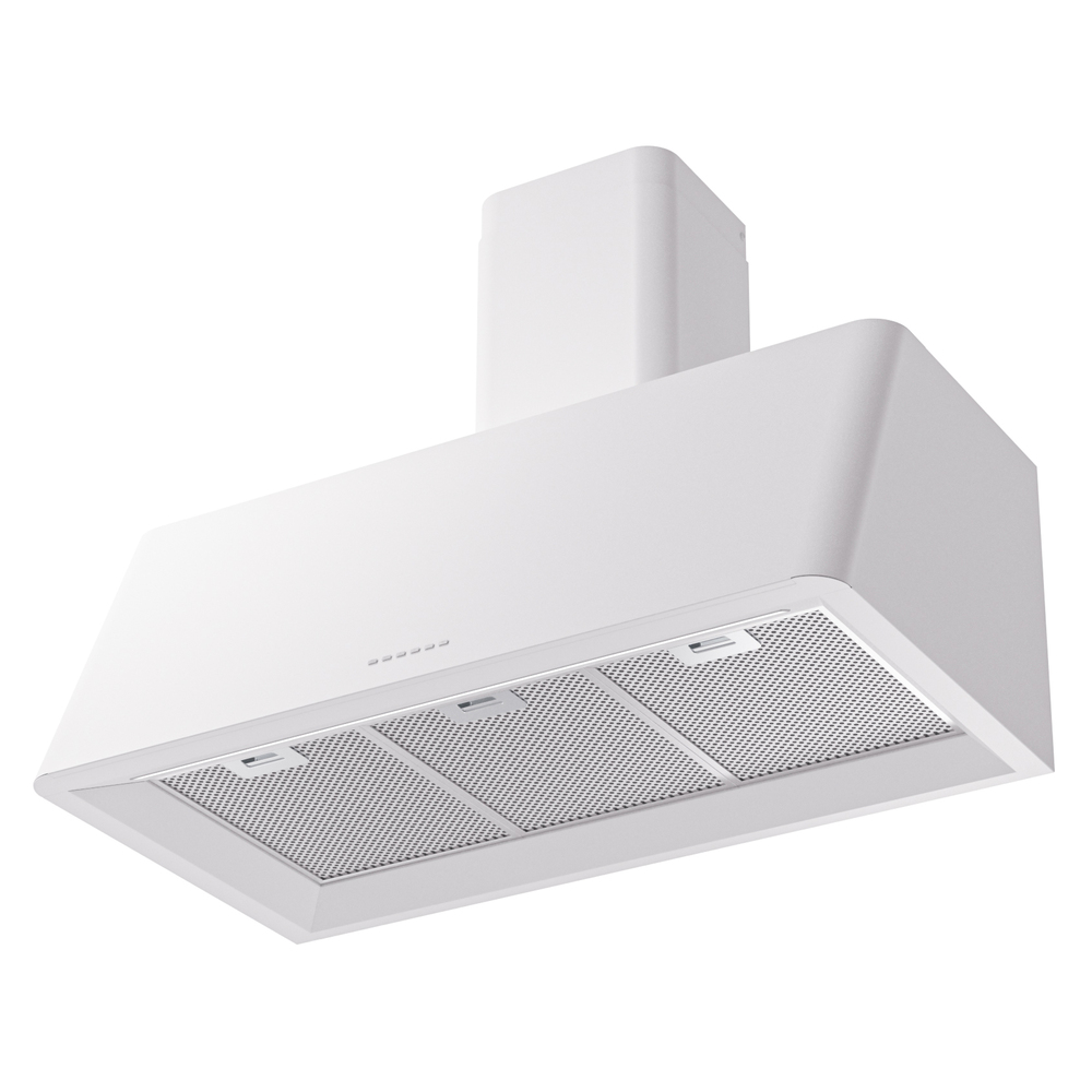 Nostalgie II 36 inch Wall Mount Range Hood with 600 CFM, 3 Speed + Intensive, Front LED Light Bar UAG36WH