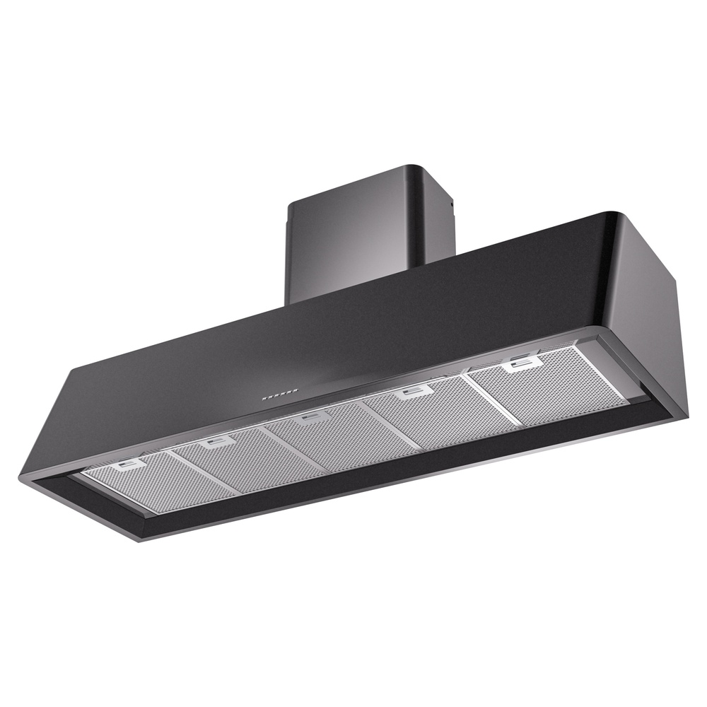 Nostalgie II 60 inch Wall Mount Range Hood with 850 CFM, 3 Speed + Intensive, Front LED Light Bar UAG60BK
