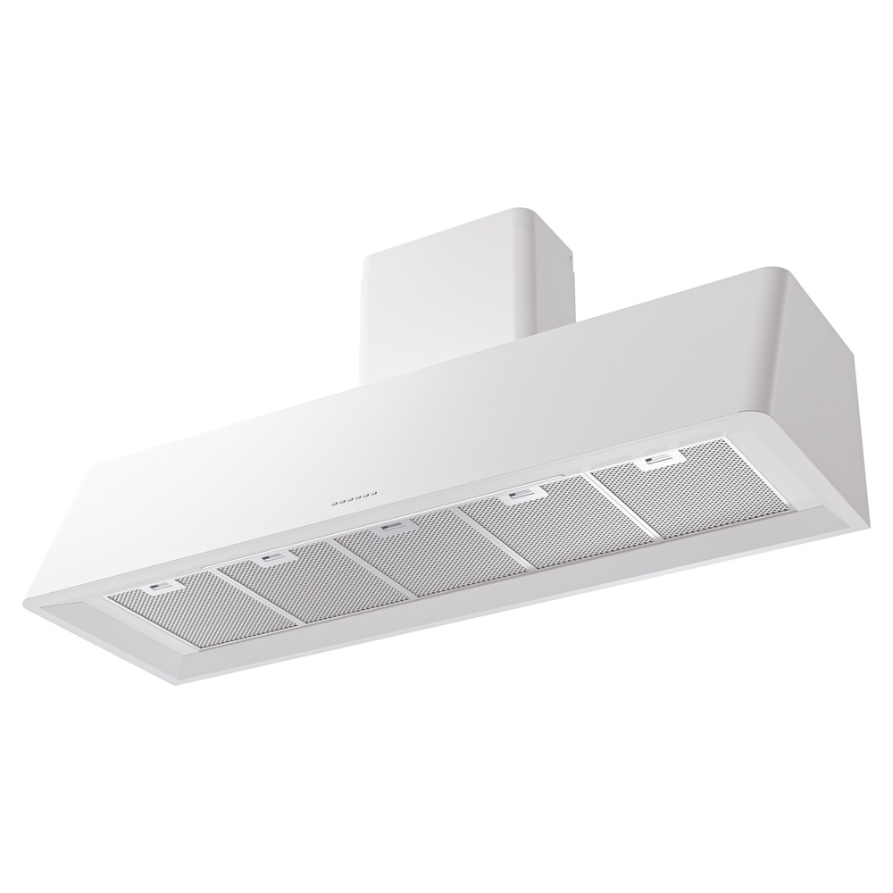 Nostalgie II 60 inch Wall Mount Range Hood with 850 CFM, 3 Speed + Intensive, Front LED Light Bar UAG60WH
