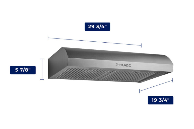 30" Under-Cabinet Range Hood - Convertible - Easy to Install UCB018SS30