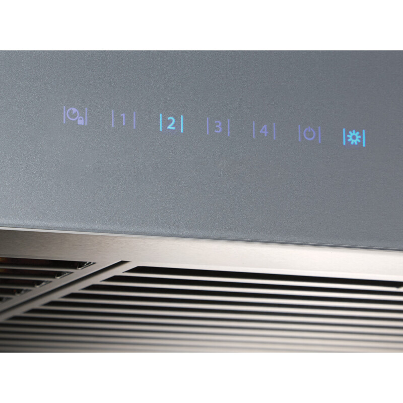 36-inch Under-Cabinet Range Hood w/ PURLED™ 550 Max Blower CFM Brushed Grey Glass UCB3 Series UCB3I36SBS