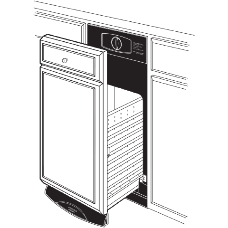 Universal 15" Panel-Ready Built-In Compactor view 3