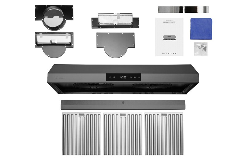 36" Black Stainless Steel Under Cabinet Range Hood - Ducted - 3 Venting UCPS18BSS36