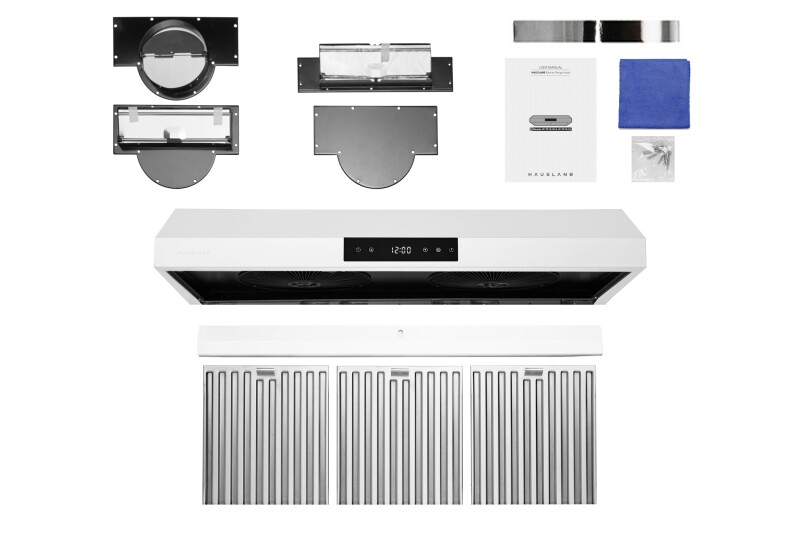 30" Under Cabinet Range Hood - Ducted - 3-Way Venting Matte White UCPS18WHT30