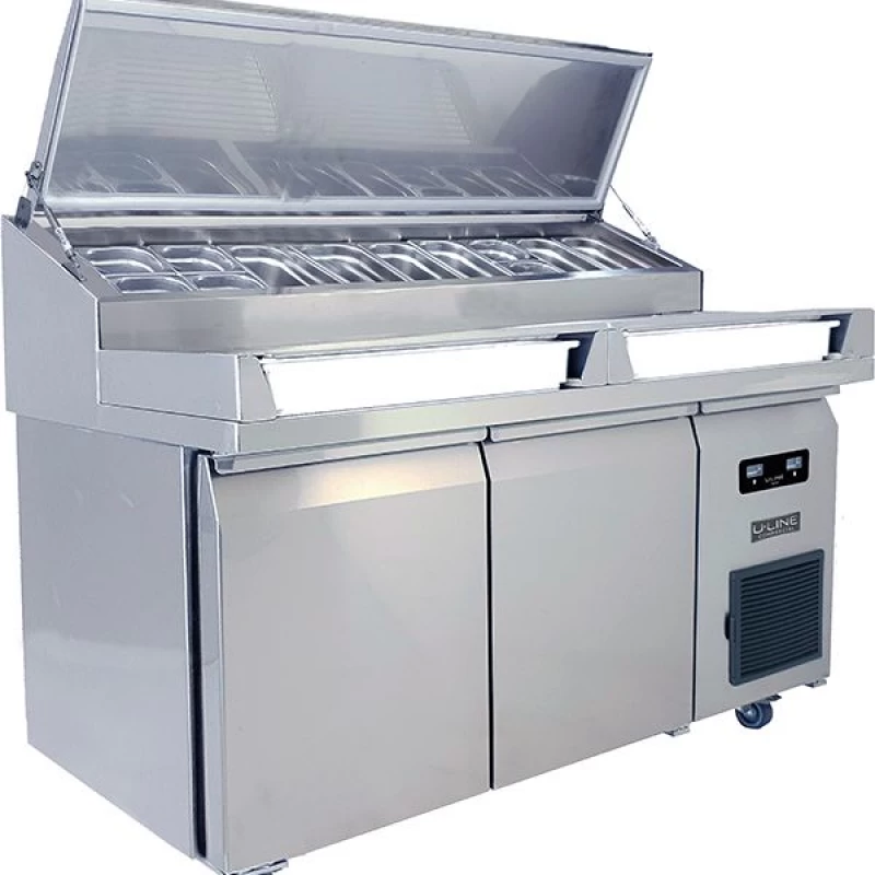 2 Door Refrigerated Prep-Table + Sealed Condiment Rail in Other UCPT565SS61A