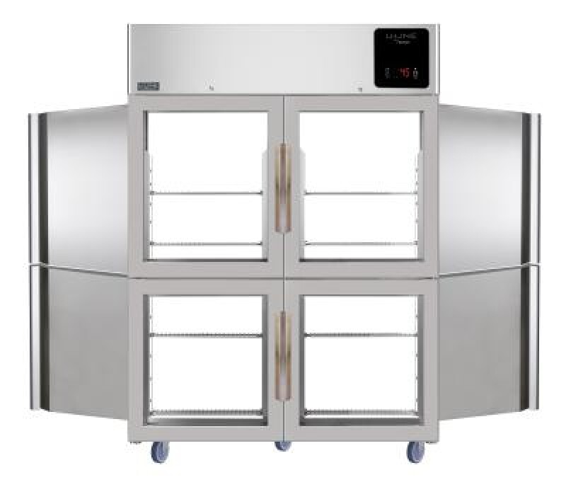 49 cu ft Pass-Thru Refrigerator, 4 Half Front Door Glass, 4 Half Back Door Solid UCRP249GS71A