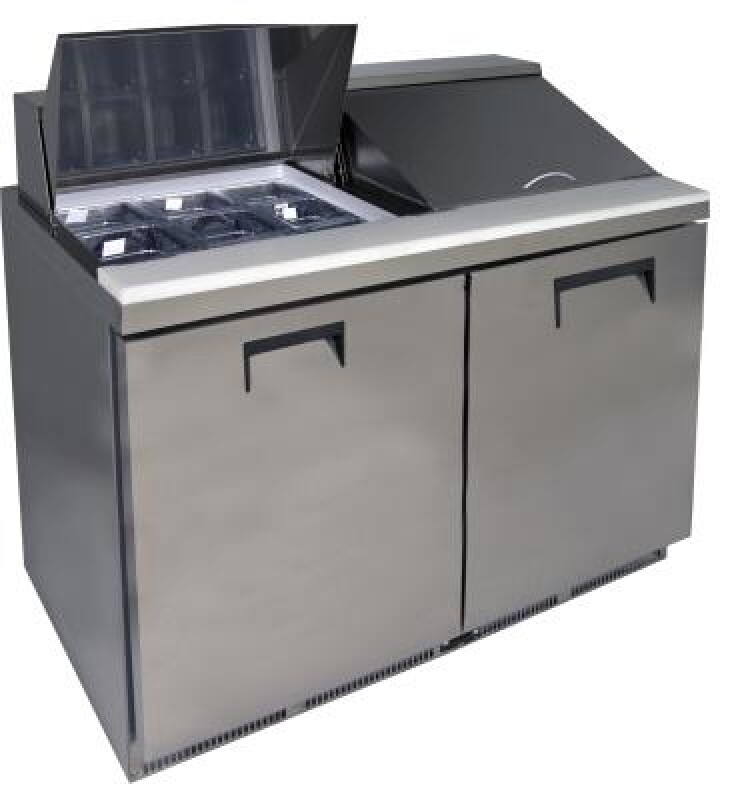 60" 2 Door Refrigerator Sandwich Prep Table UCSP160SS61A