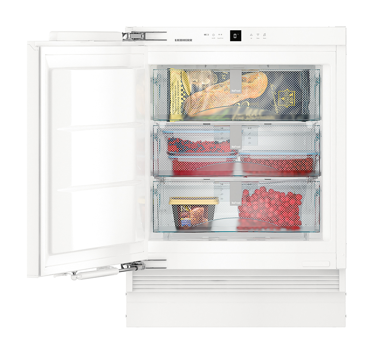 Integrated under-worktop freezer with NoFrost UF501