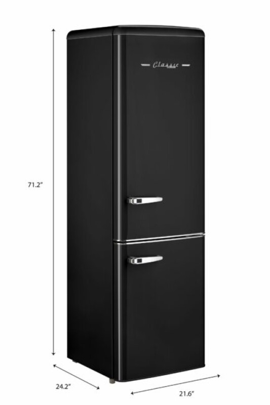 Classic Retro 21.6 in. 8.7 cu. ft. Retro Bottom Freezer Refrigerator UGP275LBAC