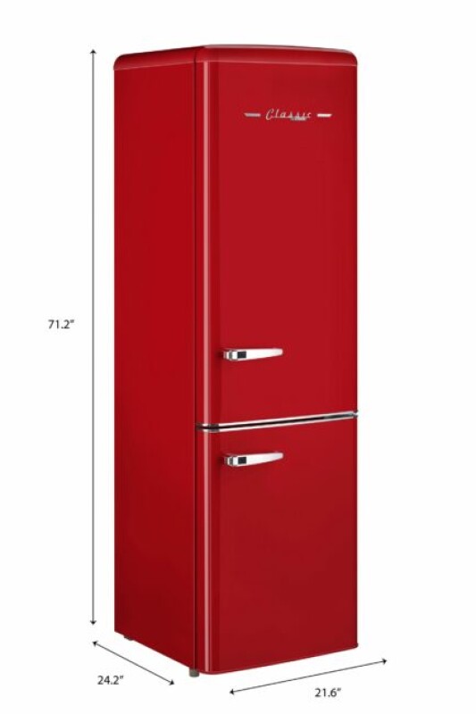 Classic Retro 21.6 in. 8.7 cu. ft. Retro Bottom Freezer Refrigerator UGP275LRAC