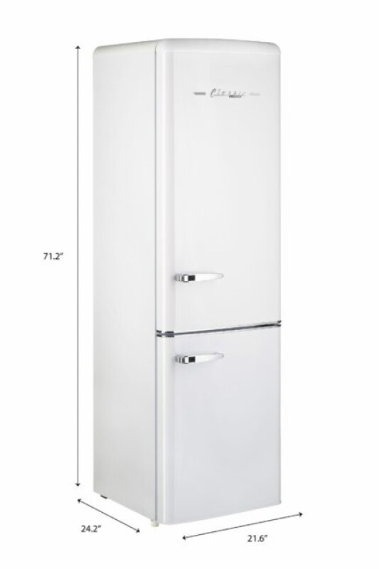 Classic Retro 21.6 in. 8.7 cu. ft. Retro Bottom Freezer Refrigerator UGP275LWAC