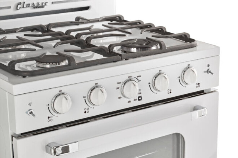 Classic Retro 30 -inch Free-Standing Gas Range with Convection Oven UGP30CRW