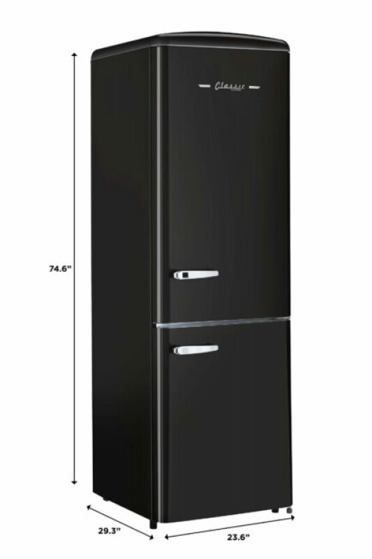 Classic Retro 23.6 in 11.7 cu. ft. Frost Free Retro Bottom Freezer Refrigerator UGP330LBAC