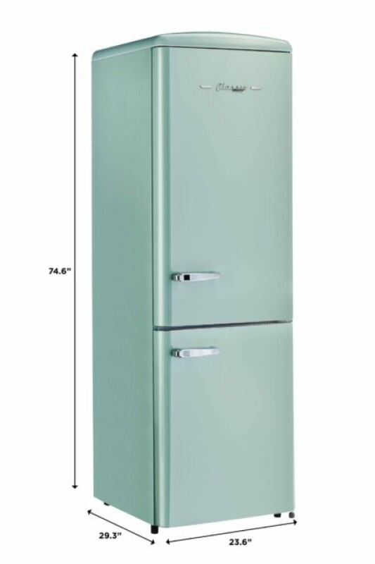 Classic Retro 23.6 in 11.7 cu. ft. Frost Free Retro Bottom Freezer Refrigerator UGP330LTAC