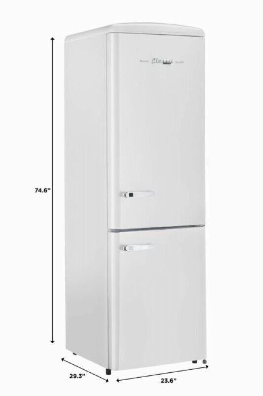 Classic Retro 23.6 in 11.7 cu. ft. Frost Free Retro Bottom Freezer Refrigerator UGP330LWAC