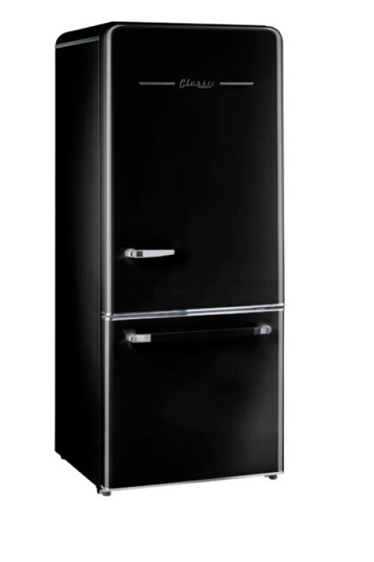 Classic Retro 30 in 17.7 cu. ft. Frost Free Retro Bottom Freezer Refrigerator UGP510LBAC