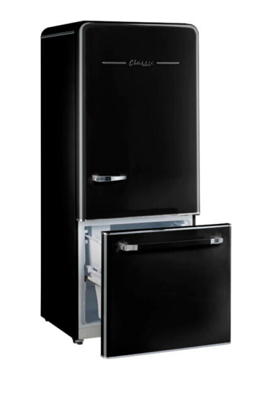 Classic Retro 30 in 17.7 cu. ft. Frost Free Retro Bottom Freezer Refrigerator UGP510LBAC