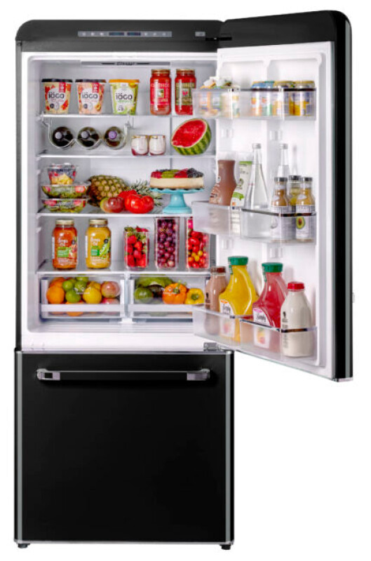 Classic Retro 30 in 17.7 cu. ft. Frost Free Retro Bottom Freezer Refrigerator UGP510LBAC