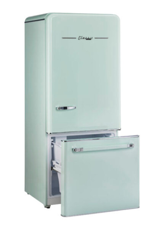 Classic Retro 30 in 17.7 cu. ft. Frost Free Retro Bottom Freezer Refrigerator UGP510LLGAC