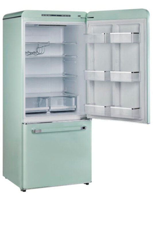 Classic Retro 30 in 17.7 cu. ft. Frost Free Retro Bottom Freezer Refrigerator UGP510LLGAC