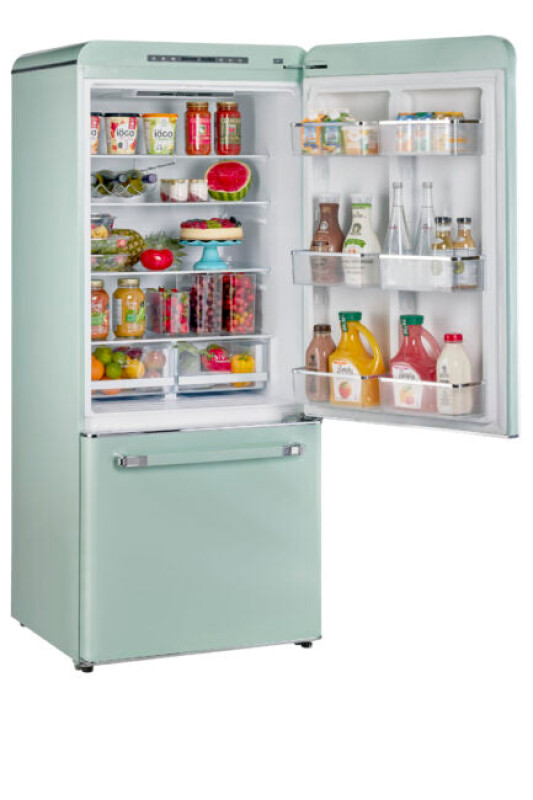 Classic Retro 30 in 17.7 cu. ft. Frost Free Retro Bottom Freezer Refrigerator UGP510LLGAC