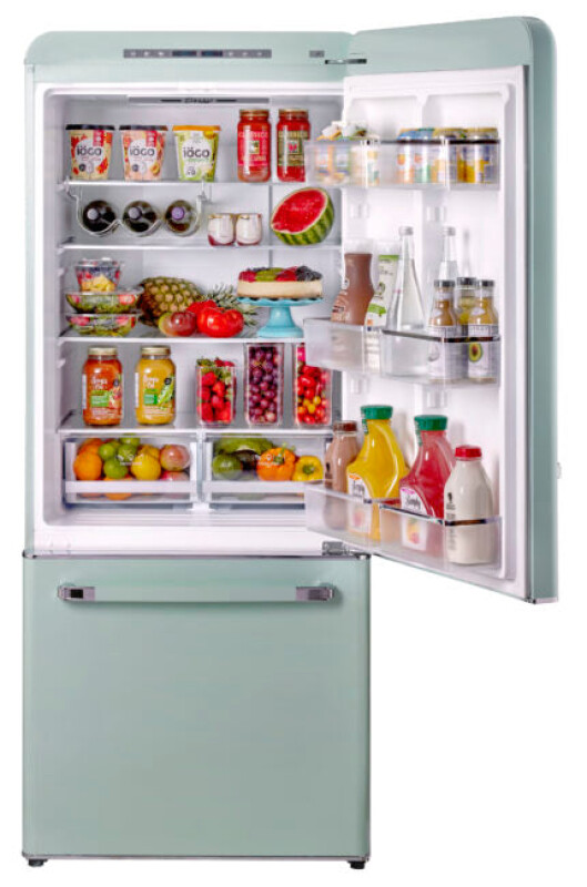 Classic Retro 30 in 17.7 cu. ft. Frost Free Retro Bottom Freezer Refrigerator UGP510LLGAC