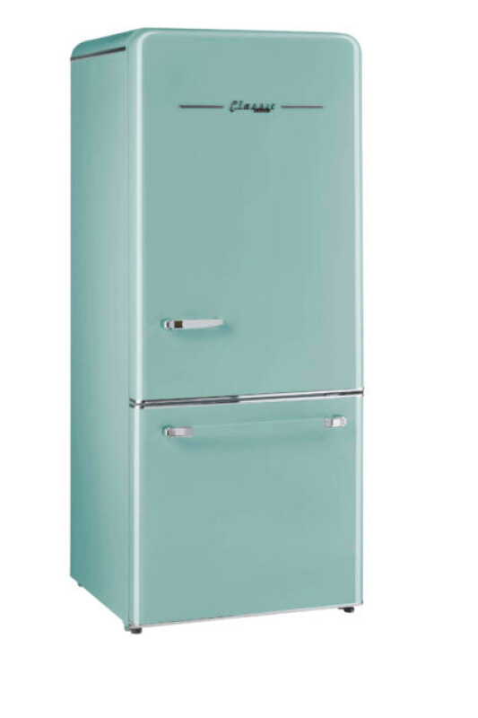 Classic Retro 30 in 17.7 cu. ft. Frost Free Retro Bottom Freezer Refrigerator UGP510LTAC