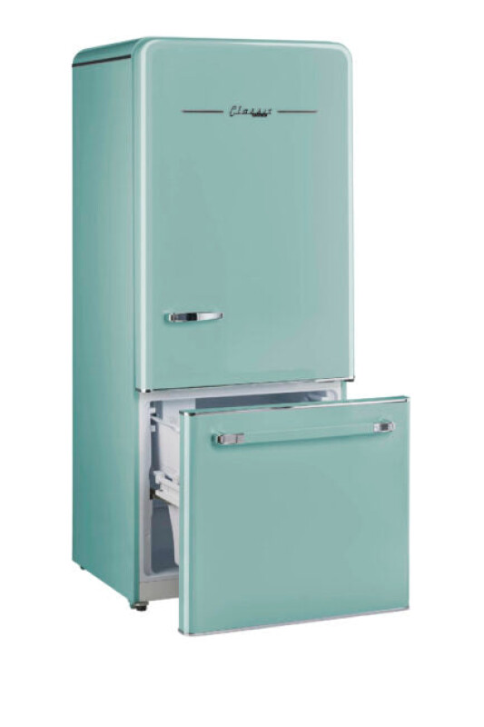 Classic Retro 30 in 17.7 cu. ft. Frost Free Retro Bottom Freezer Refrigerator UGP510LTAC