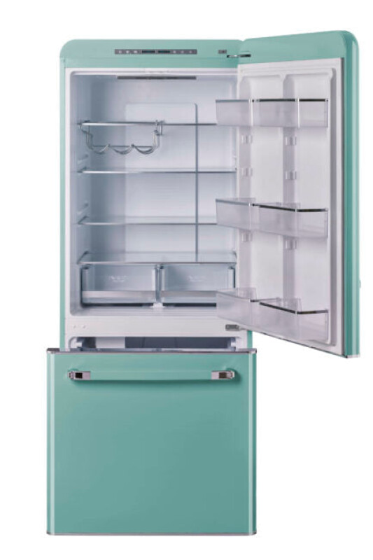 Classic Retro 30 in 17.7 cu. ft. Frost Free Retro Bottom Freezer Refrigerator UGP510LTAC