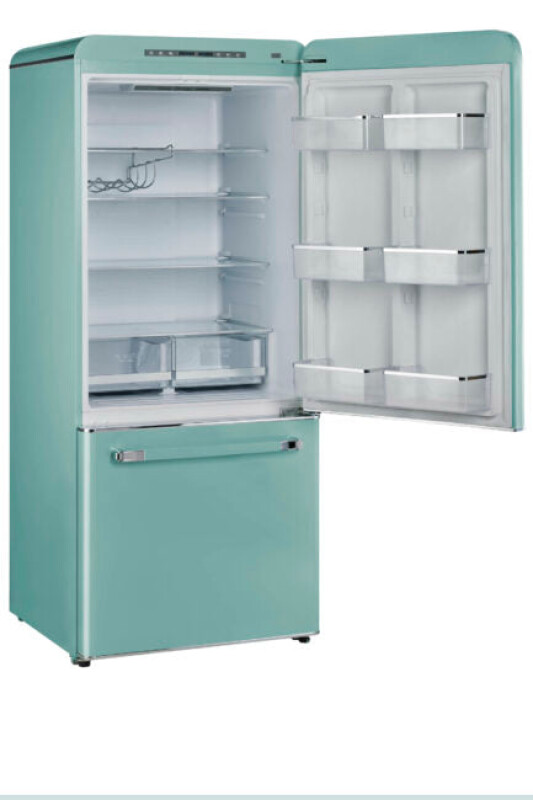 Classic Retro 30 in 17.7 cu. ft. Frost Free Retro Bottom Freezer Refrigerator UGP510LTAC